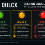 Session status indicator showing cooling-off lock levels after trading triggers