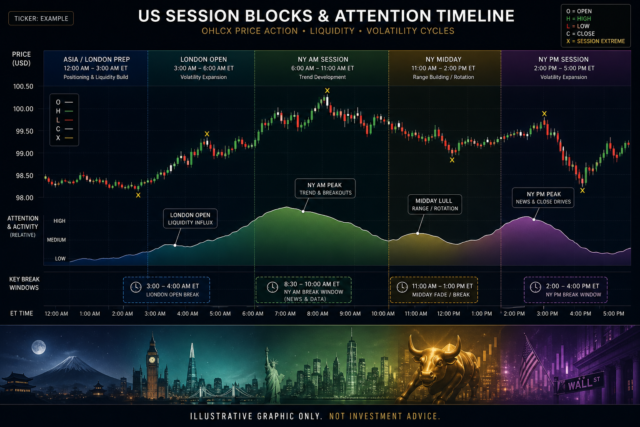Fatigue and Session Design for Traders on U.S. Market Hours